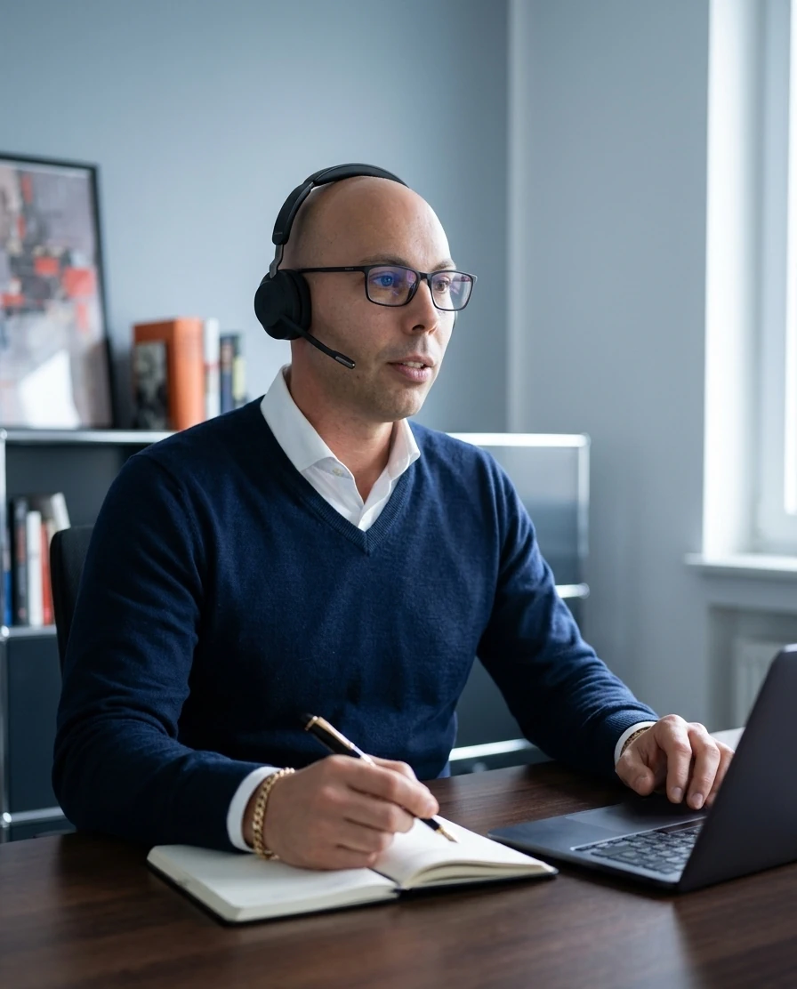 Personalberater Marc Hempel bei der Arbeit – Individuelle Suche und digitale Handarbeit für passgenaue Besetzungen.